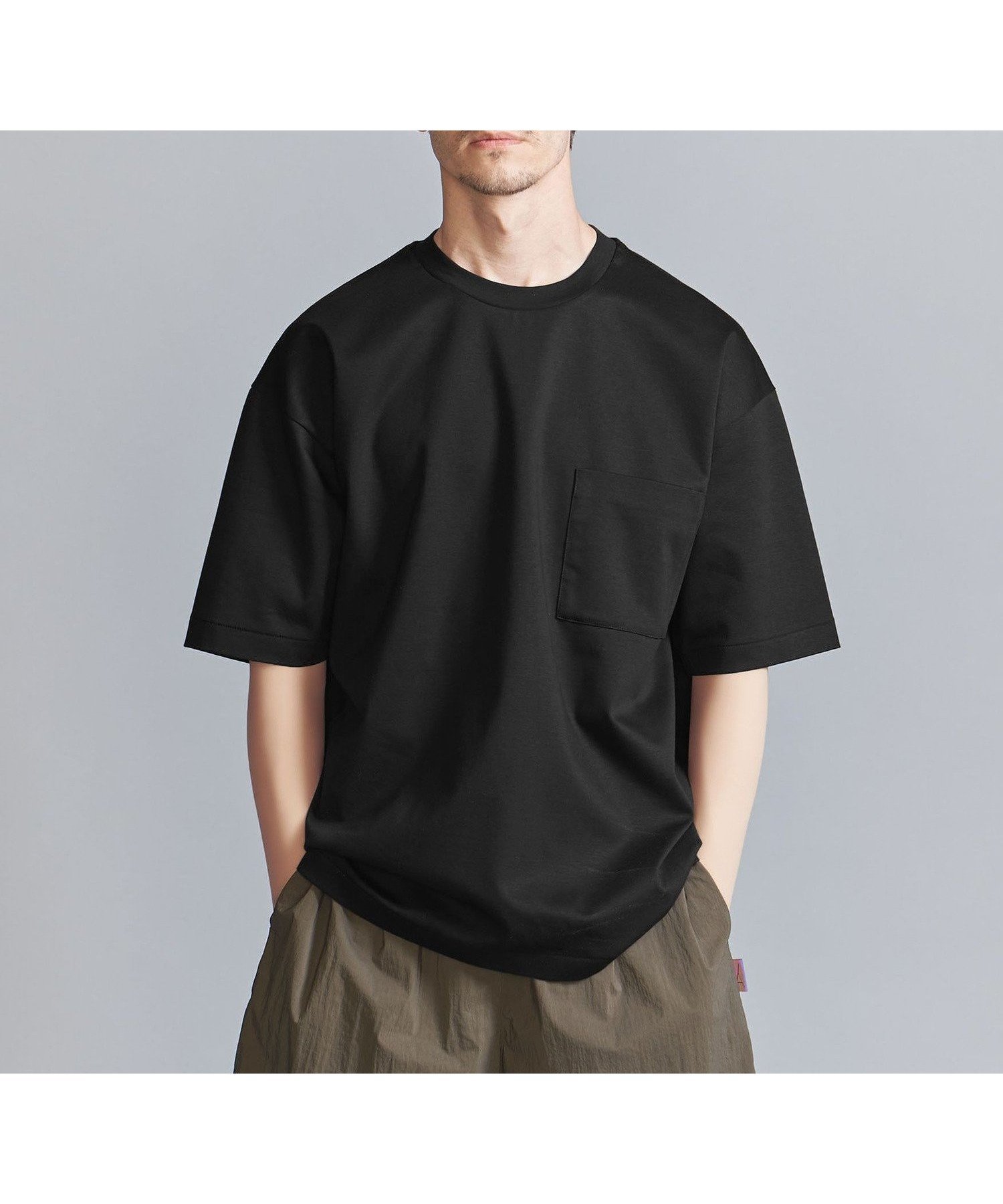 【その他のブランド/Other】のSRJA フォルム 1ポケット クルーネック ショートスリーブ Tシャツ インテリア・キッズ・メンズ・レディースファッション・服の通販 founy(ファニー) 　ファッション　Fashion　メンズファッション　Fashion for Men　インド　Indian Textile　インナー　Innerwear　春　Spring　カーディガン　Cardigan, Knitwear　ショート　Short, Short Length　シンプル　Simple, Minimal　ジャケット　Jacket, Outerwear　スリーブ　Sleeve, Long Sleeve / Short Sleeve　フォルム　Silhouette, Form　プレミアム　Premium, High-End　ベーシック　Basic, Essential　ポケット　Pocket, Pocket Detail　S/S・春夏　SS, Spring/Summer, Warm Season　日本製　Made In Japan　夏　Summer　BLACK|ID: prp329100004604057 ipo3291000000032755402