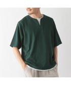 【グローバルワーク/GLOBAL WORK / MEN】のキーネックレイヤード/半袖/一部店舗限定/321941 グリーン78|ID: prp329100004604058 ipo3291000000032755414