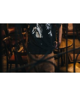 【ロイヤルフラッシュ/ROYAL FLASH / MEN】のSAINT MICHAEL/セントマイケル/SS TEE SAINT MARIA BLACK 人気、トレンドファッション・服の通販 founy(ファニー) ファッション Fashion メンズファッション Fashion for Men カーゴパンツ Cargo Pants, Utility Pants グラフィック Graphic, Graphic Design ショーツ Shorts, Short Pants デニム Denim, Jeans Material プリント Print, Printed Pattern リアル Real, Realistic リラックス Relax, Relaxed Fit 半袖 Short Sleeve, Half Sleeve |ID:prp329100004604070