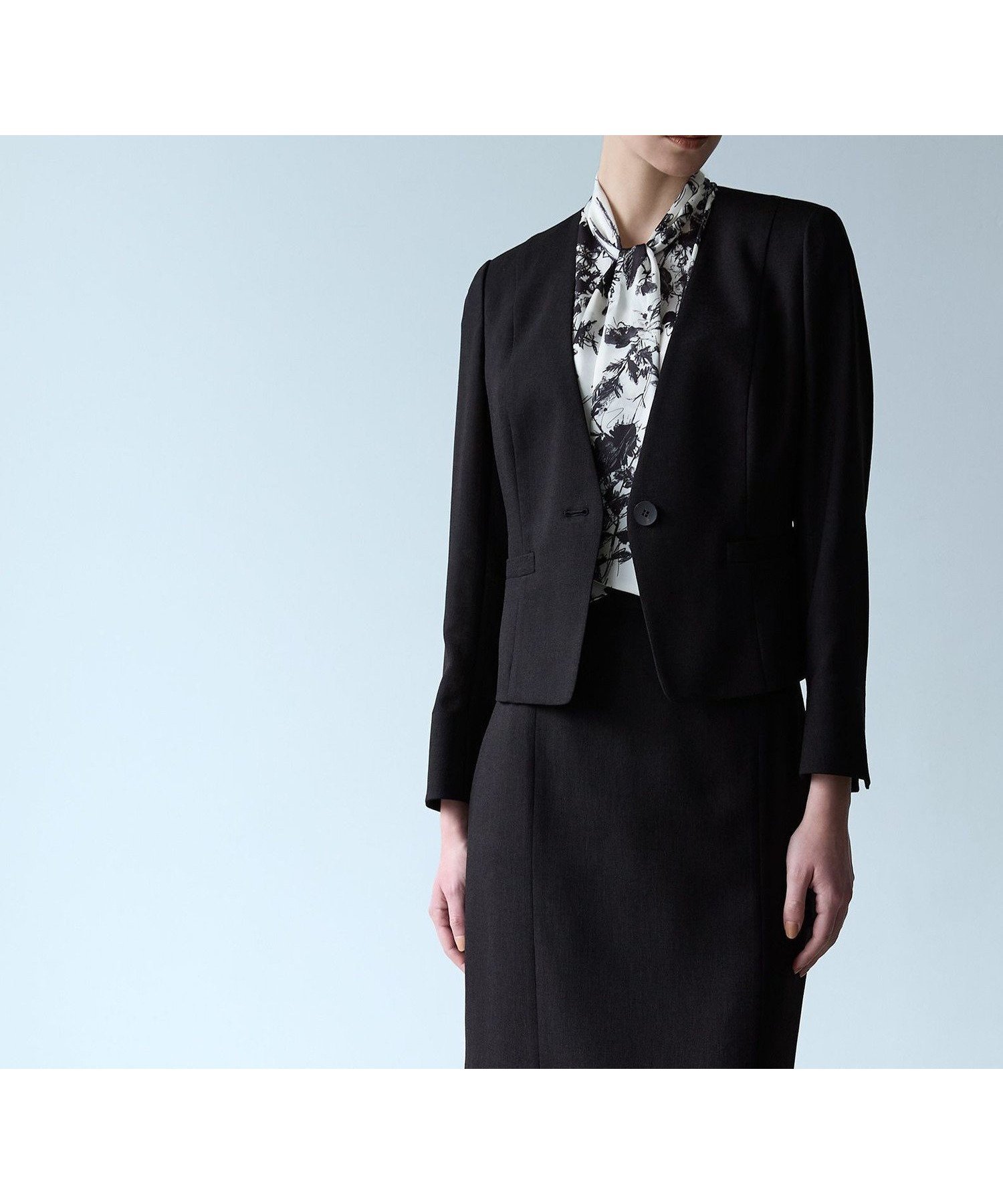 【エポカ/EPOCA】のスラブストレッチ ノーカラージャケット インテリア・キッズ・メンズ・レディースファッション・服の通販 founy(ファニー) 　ファッション　Fashion　レディースファッション　Fashion for Women　アウター　Coat / Outerwear Collection　レディースジャケット・軽アウター　Jackets　ノーカラージャケット / シンプル上品コーデ　Collarless Jackets　おすすめ　Recommended / Our Picks　エレガント 上品　Elegant　カーディガン　Cardigan, Knitwear　ジャケット　Jacket, Outerwear　ストレッチ　Stretch, Stretchy Fabric　セットアップ　Set-Up, Coordinated Outfit　タイトスカート　Pencil Skirt, Tight Skirt　パープル　Purple, Violet　夏　Summer　春　Spring　秋　Autumn　【WEB限定】 黒|ID: prp329100004604075 ipo3291000000032755605