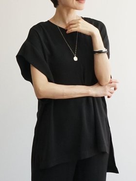 【ファッシュフレン/FASHFREN】のスリットTブラウス 人気、トレンドファッション・服の通販 founy(ファニー) ファッション Fashion レディースファッション Fashion for Women トップス・カットソー Cut & Sew Tops シャツ・ブラウス・オフィスカジュアル Elegant Blouses & Button-Ups スリット Slit, Slit Detail 夏 Summer |ID:prp329100004604085