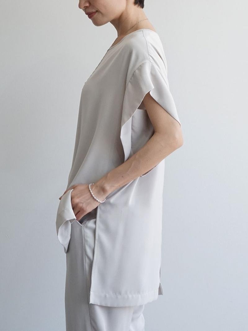【ファッシュフレン/FASHFREN】のスリットTブラウス インテリア・キッズ・メンズ・レディースファッション・服の通販 founy(ファニー) 　ファッション　Fashion　レディースファッション　Fashion for Women　トップス・カットソー　Cut & Sew Tops　シャツ・ブラウス・オフィスカジュアル　Elegant Blouses & Button-Ups　スリット　Slit, Slit Detail　夏　Summer　ブラック|ID: prp329100004604085 ipo3291000000032755686