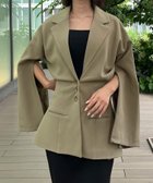 【ジュノア/JUNOAH】のスリットスリーブテーラードジャケット グレージュ|ID: prp329100004604087 ipo3291000000032755718