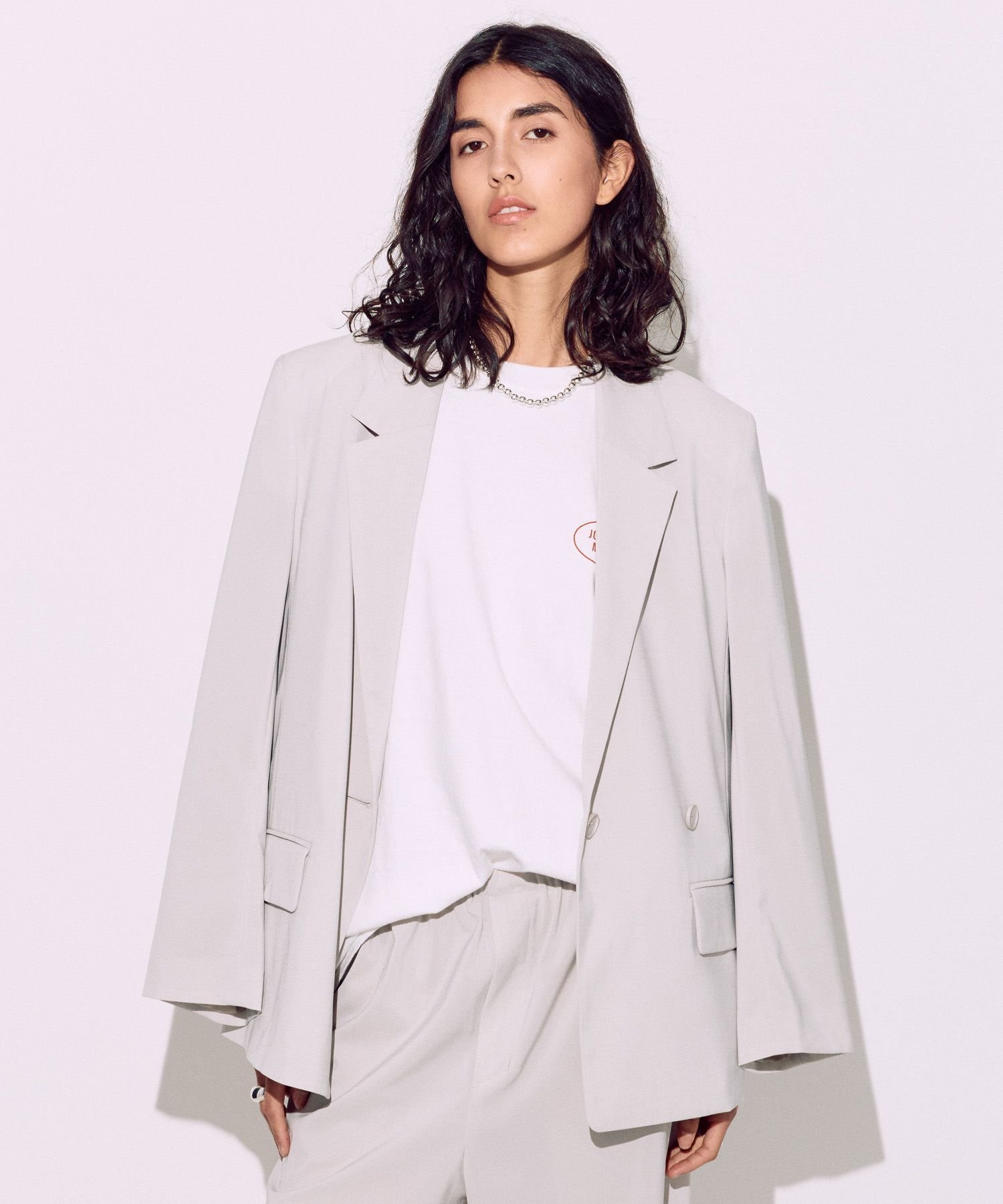 【ブリル/BRILL】のメランジテーラードジャケット インテリア・キッズ・メンズ・レディースファッション・服の通販 founy(ファニー) 　ファッション　Fashion　レディースファッション　Fashion for Women　アウター　Coat / Outerwear Collection　レディースジャケット・軽アウター　Jackets　テーラードジャケット / 通勤・きれいめスタイル　Tailored Jackets & Blazers　カシュクール　Wrap Design　キュプラ　Cupro, Eco Fabric　ジャケット　Jacket, Outerwear　ライトグレー12|ID: prp329100004604092 ipo3291000000032755805