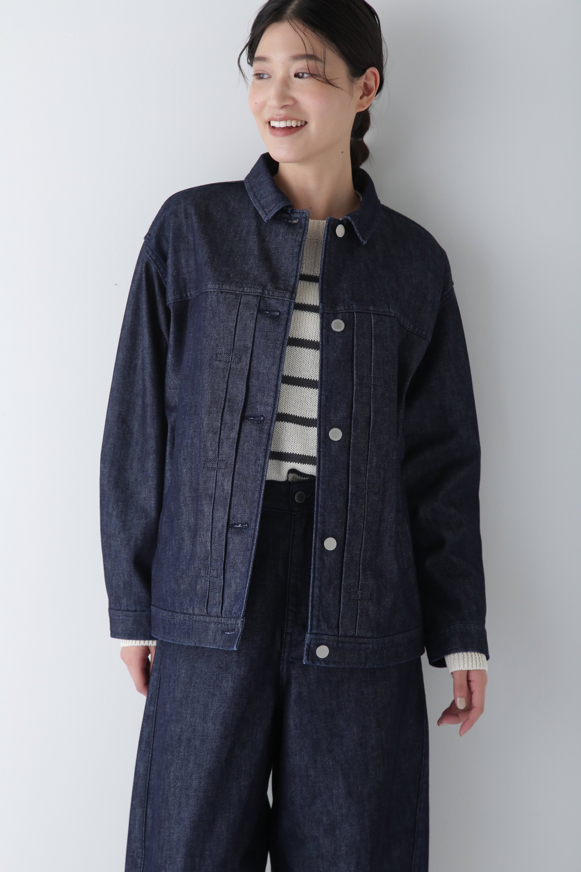 【ヒューマンウーマン/HUMAN WOMAN】のオーバーサイズデニムGジャン インテリア・キッズ・メンズ・レディースファッション・服の通販 founy(ファニー) 　ファッション　Fashion　レディースファッション　Fashion for Women　アウター　Coat / Outerwear Collection　おすすめ　Recommended / Our Picks　スタンダード　Standard, Basic　セットアップ　Set-Up, Coordinated Outfit　デニム　Denim, Jeans Material　ロング　Long, Long-Length　インディゴ|ID: prp329100004604099 ipo3291000000032755873