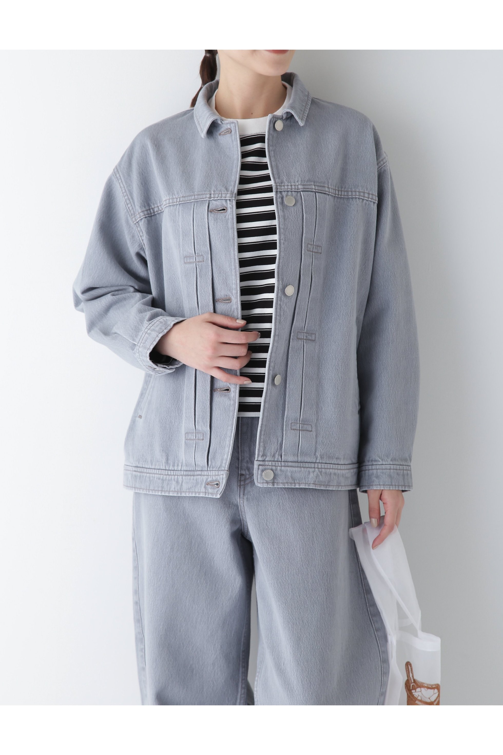 【ヒューマンウーマン/HUMAN WOMAN】のオーバーサイズデニムGジャン インテリア・キッズ・メンズ・レディースファッション・服の通販 founy(ファニー) 　ファッション　Fashion　レディースファッション　Fashion for Women　アウター　Coat / Outerwear Collection　おすすめ　Recommended / Our Picks　スタンダード　Standard, Basic　セットアップ　Set-Up, Coordinated Outfit　デニム　Denim, Jeans Material　ロング　Long, Long-Length　グレー|ID: prp329100004604099 ipo3291000000032755876