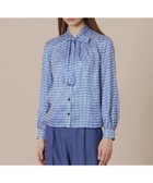 【マッキントッシュ ロンドン/MACKINTOSH LONDON】のポリゴナルパターンプリントブラウス 人気、トレンドファッション・服の通販 founy(ファニー) ファッション Fashion レディースファッション Fashion for Women トップス・カットソー Cut & Sew Tops シャツ・ブラウス・オフィスカジュアル Elegant Blouses & Button-Ups イタリア Italy インナー Innerwear ウォッシャブル Machine Washable エレガント 上品 Elegant シフォン Chiffon, Lightweight Fabric シルク Silk, 100% Silk ジャケット Jacket, Outerwear ドレープ Drape, Draping Fabric プリント Print, Printed Pattern リボン Ribbon, Bow 冬 Winter / This Winter 春 Spring 秋 Autumn thumbnail ブルー|ID: prp329100004604181 ipo3291000000032758374