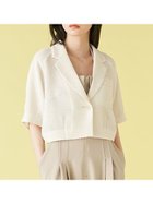 【リリーブラウン/Lily Brown】のカラミハーフスリーブジャケット WHT[001]|ID: prp329100004604188 ipo3291000000032758512