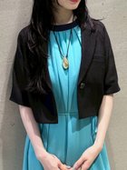【リリーブラウン/Lily Brown】のカラミハーフスリーブジャケット BLK[009]|ID: prp329100004604188 ipo3291000000032758513