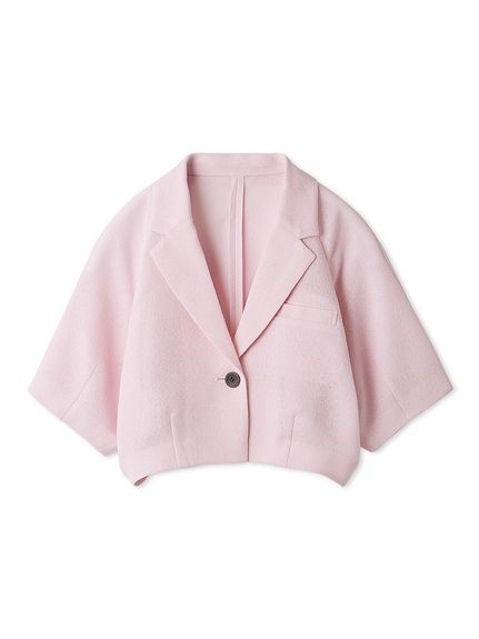 【リリーブラウン/Lily Brown】のカラミハーフスリーブジャケット インテリア・キッズ・メンズ・レディースファッション・服の通販 founy(ファニー) 　ファッション　Fashion　レディースファッション　Fashion for Women　アウター　Coat / Outerwear Collection　レディースジャケット・軽アウター　Jackets　メッシュ　Mesh, Net Fabric　リラックス　Relax, Relaxed Fit　夏　Summer　羽織　Haori, Light Jacket　PNK[066]|ID: prp329100004604188 ipo3291000000032758514
