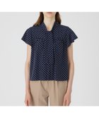 【ブルーレーベル クレストブリッジ/BLUE LABEL CRESTBRIDGE】のドットプリントブラウス 人気、トレンドファッション・服の通販 founy(ファニー) ファッション Fashion レディースファッション Fashion for Women トップス・カットソー Cut & Sew Tops シャツ・ブラウス・オフィスカジュアル Elegant Blouses & Button-Ups おすすめ Recommended / Our Picks スリーブ Sleeve, Long Sleeve / Short Sleeve デニム Denim, Jeans Material ドット Polka Dot, Dot Pattern フリル Frill, Ruffle プリント Print, Printed Pattern ボトム Bottoms, Lower Wear エレガント 上品 Elegant 無地 Plain, Solid Color thumbnail ネイビー|ID: prp329100004604216 ipo3291000000032759147