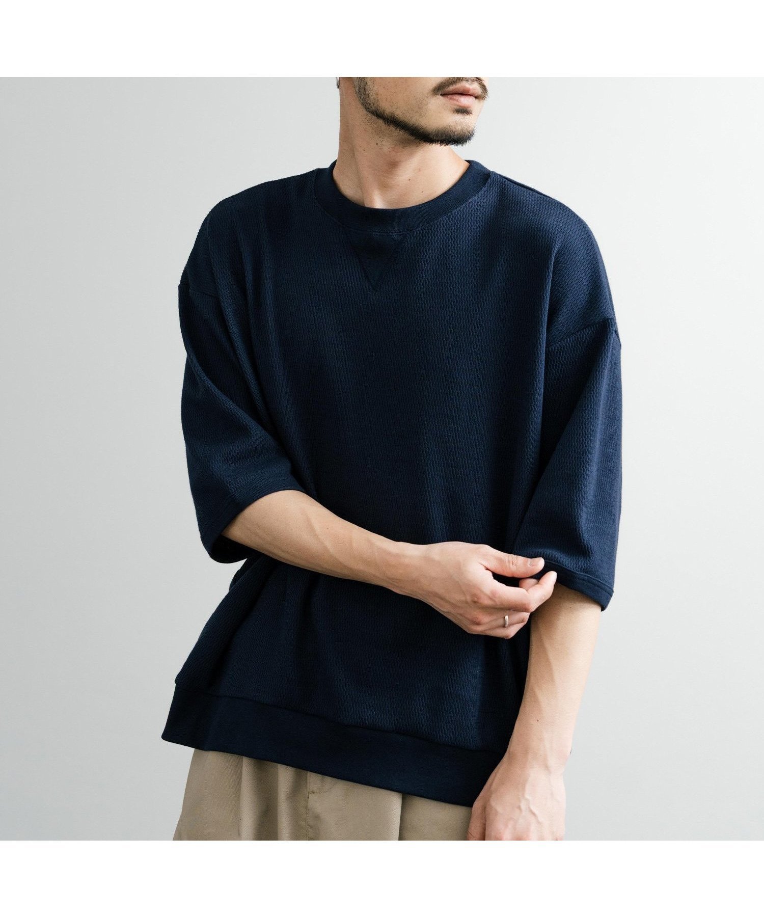 【ロッキーモンロー/Rocky Monroe】のUpscape Audience 日本製 スウェットライクTシャツ インテリア・キッズ・メンズ・レディースファッション・服の通販 founy(ファニー) 　ファッション　Fashion　レディースファッション　Fashion for Women　トップス・カットソー　Cut & Sew Tops　シャツ・ブラウス・オフィスカジュアル　Elegant Blouses & Button-Ups　レディースパーカー・カジュアルフーディー　Casual Hoodies & Sweatshirts　ロングTシャツ・Tシャツ　Longline T-Shirts & Tees　スウェット・クルーネックトップス　Sweatshirts & Crewnecks / Relaxed Fit Sweat Tops　シンプル　Simple, Minimal　スウェット / スエット　Sweatshirt, Sweatwear　定番　Standard, Basic Item　人気　Popular, Best Seller　バランス　Balance, Style Balance　フィット　Fit, Slim Fit　ボックス　Boxy, Box Shape　リラックス　Relax, Relaxed Fit　ワイド　Wide, Wide Fit　再入荷　Restock / Back in Stock　日本製　Made In Japan　ネイビー|ID: prp329100004604285 ipo3291000000033393805