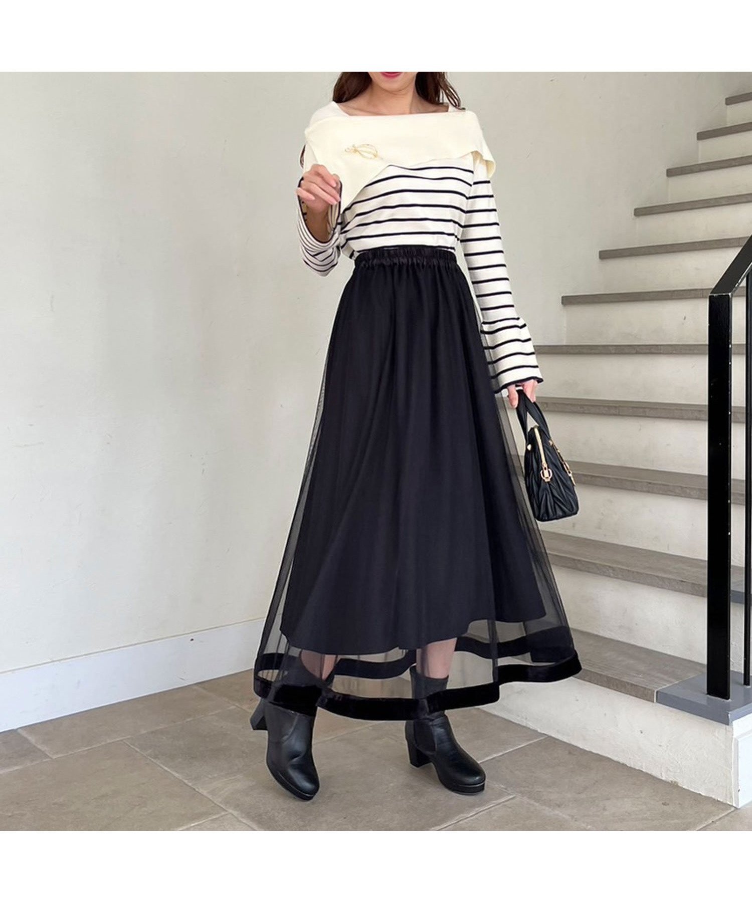 【マジェスティック レゴン/MAJESTIC LEGON】の裾ベロアチュールスカート 人気、トレンドファッション・服の通販 founy(ファニー) 　ファッション　Fashion　レディースファッション　Fashion for Women　スカート　Skirts　チュール　Tulip, Tulip Motif　フィット　Fit, Slim Fit　 other-1|ID: prp329100004604300 ipo3291000000032760927