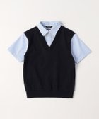 【コムサイズム/COMME CA ISM / KIDS】のフェイクレイヤード 半袖シャツ(140-160cm) 人気、トレンドファッション・服の通販 founy(ファニー) ファッション Fashion キッズファッション Fashion for Kids オックス Oxford Fabric 吸水 Absorbent, Quick-Dry シンプル Simple, Minimal 人気 Popular, Best Seller ベスト Vest, Waistcoat 半袖 Short Sleeve, Half Sleeve thumbnail ネイビー×サックス|ID: prp329100004604333 ipo3291000000033494431
