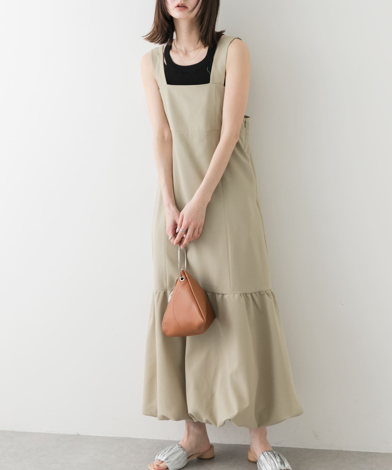 【センスオブプレイス/SENSE OF PLACE by URBAN RESEARCH】のバルーンヘムジャンスカ インテリア・キッズ・メンズ・レディースファッション・服の通販 founy(ファニー) 　ファッション　Fashion　レディースファッション　Fashion for Women　2025年　2025　2025春夏・S/S　Spring/Summer 2025 SS25　インナー　Innerwear　カットソー　Cut and Sewn Top　バルーン　Balloon, Balloon Silhouette　夏　Summer　S/S・春夏　SS, Spring/Summer, Warm Season　BEIGE|ID: prp329100004604397 ipo3291000000032762797