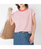 【スタディオ クリップ/studio CLIP】のマイクロワッフルフレンチスリーブプルオーバー 人気、トレンドファッション・服の通販 founy(ファニー) ファッション Fashion レディースファッション Fashion for Women トップス・カットソー Cut & Sew Tops カジュアルプルオーバー・ニットトップス Pullovers & Knit Tops / Casual Pullovers おすすめ Recommended / Our Picks カットソー Cut and Sewn Top サロペット Overalls, Salopette ベーシック Basic, Essential ボトム Bottoms, Lower Wear ボーダー Border, Stripe ラウンド Round, Round Neck ワッフル Waffle, Waffle Knit 夏 Summer 無地 Plain, Solid Color thumbnail ホワイト×レッド02|ID: prp329100004604439 ipo3291000000033648703