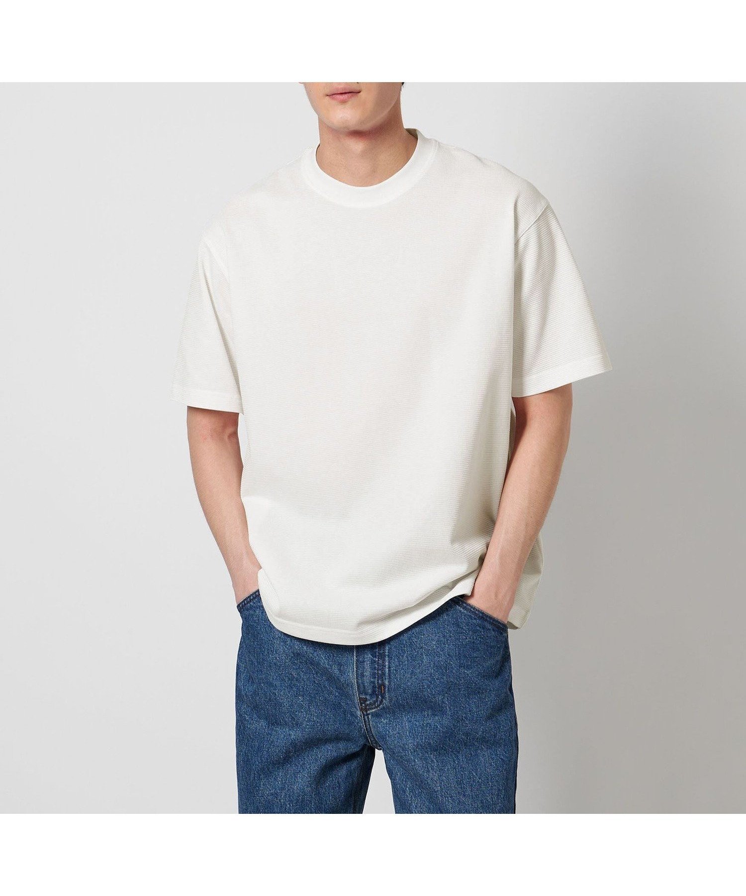 【ユナイテッドアローズ/UNITED ARROWS / MEN】のタック ジャージ Tシャツ インテリア・キッズ・メンズ・レディースファッション・服の通販 founy(ファニー) 　ファッション　Fashion　メンズファッション　Fashion for Men　インナー　Innerwear　シンプル　Simple, Minimal　ジャケット　Jacket, Outerwear　フィット　Fit, Slim Fit　リラックス　Relax, Relaxed Fit　夏　Summer　無地　Plain, Solid Color　WHITE|ID: prp329100004604452 ipo3291000000032763461