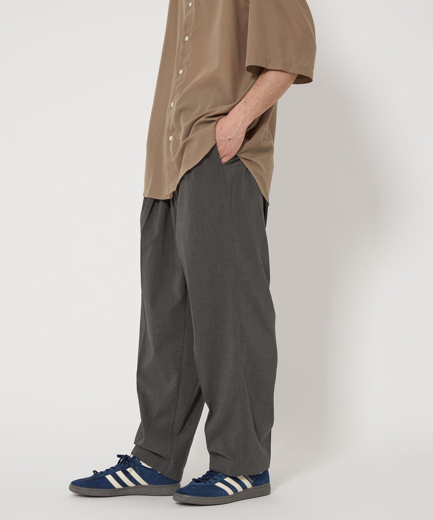 【その他のブランド/Other】のCITEN サラサラックスイージースラックス インテリア・キッズ・メンズ・レディースファッション・服の通販 founy(ファニー) 　ファッション　Fashion　メンズファッション　Fashion for Men　吸水　Absorbent, Quick-Dry　スウェット / スエット　Sweatshirt, Sweatwear　ストレッチ　Stretch, Stretchy Fabric　スピンドル　Spindle, Drawcord　定番　Standard, Basic Item　フィット　Fit, Slim Fit　フォルム　Silhouette, Form　フロント　Front, Front Design　プリーツ　Pleats, Pleated　ルーズ　Loose, Oversized　A/W・秋冬　Autumn/Winter　夏　Summer　DK.GRAY|ID: prp329100004604474 ipo3291000000032763865