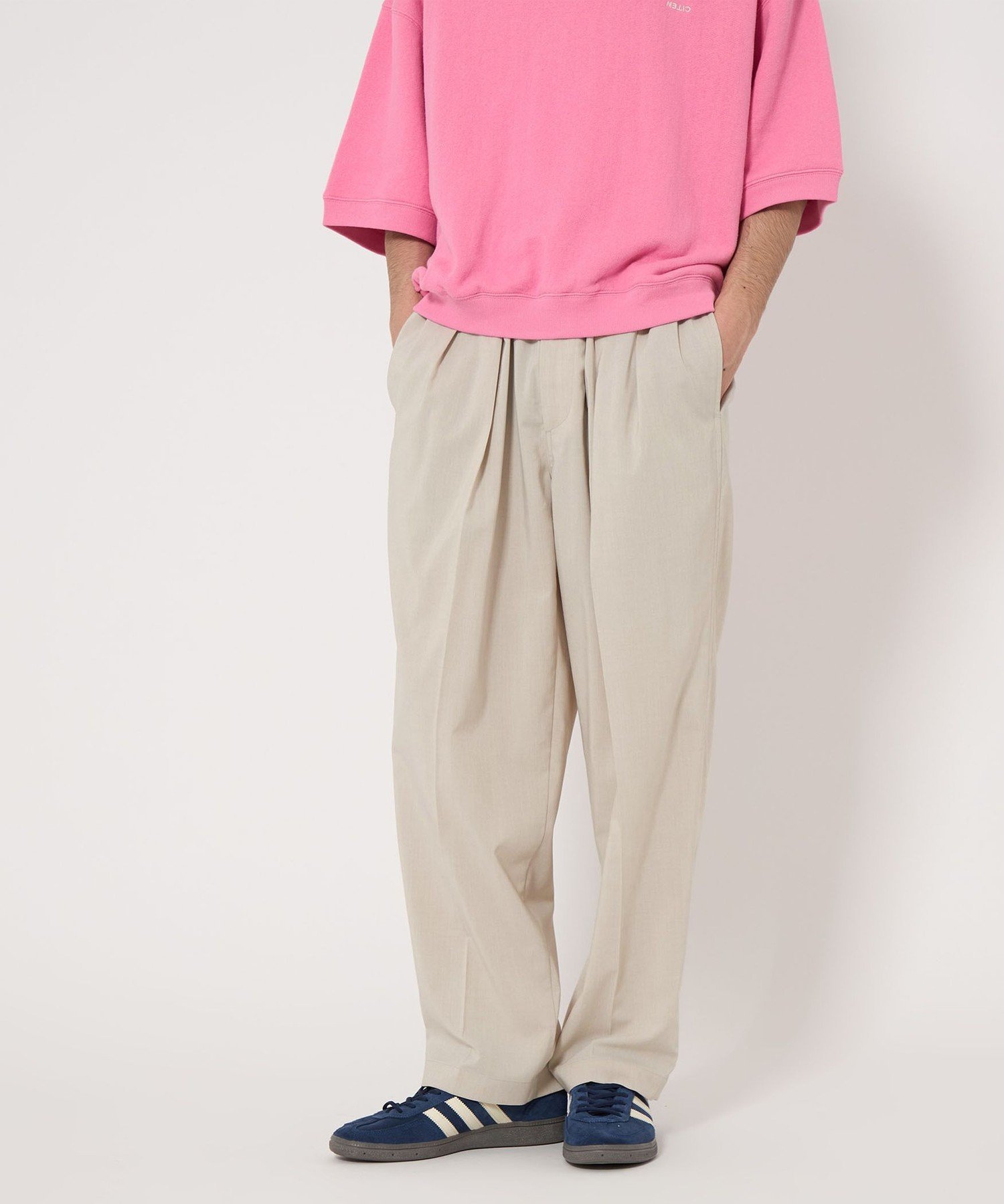 【その他のブランド/Other】のCITEN サラサラックスイージースラックス インテリア・キッズ・メンズ・レディースファッション・服の通販 founy(ファニー) 　ファッション　Fashion　メンズファッション　Fashion for Men　吸水　Absorbent, Quick-Dry　スウェット / スエット　Sweatshirt, Sweatwear　ストレッチ　Stretch, Stretchy Fabric　スピンドル　Spindle, Drawcord　定番　Standard, Basic Item　フィット　Fit, Slim Fit　フォルム　Silhouette, Form　フロント　Front, Front Design　プリーツ　Pleats, Pleated　ルーズ　Loose, Oversized　A/W・秋冬　Autumn/Winter　夏　Summer　BEIGE|ID: prp329100004604474 ipo3291000000032763868