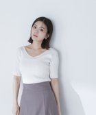 【ナチュラル ビューティー ベーシック/NATURAL BEAUTY BASIC】のVネックワイドリブニット オフ1|ID: prp329100004604478 ipo3291000000032763916