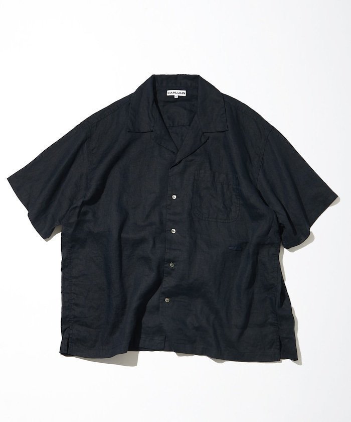 【その他のブランド/Other】のBelgium Linen Open Collar Shirt 1.1 インテリア・キッズ・メンズ・レディースファッション・服の通販 founy(ファニー) 　ファッション　Fashion　メンズファッション　Fashion for Men　ポケット　Pocket, Pocket Detail　ヨーク　Yoke, Yoke Design　リネン　Linen, Linen Fabric　冬　Winter / This Winter　半袖　Short Sleeve, Half Sleeve　吸水　Absorbent, Quick-Dry　夏　Summer　ダークネイビー|ID: prp329100004604488 ipo3291000000032764042