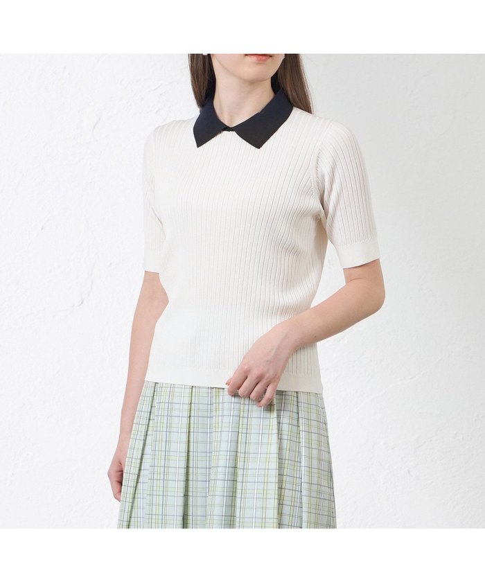 【アマカ/AMACA】のブライトレーヨンニットポロ インテリア・キッズ・メンズ・レディースファッション・服の通販 founy(ファニー) https://founy.com/ ファッション Fashion レディースファッション Fashion for Women トップス・カットソー Cut & Sew Tops ニット Knit Tops & Sweaters なめらか Smooth, Silky Texture ストレッチ Stretch, Stretchy Fabric フィット Fit, Slim Fit エレガント 上品 Elegant |ID: prp329100004604491 ipo3291000000032764125