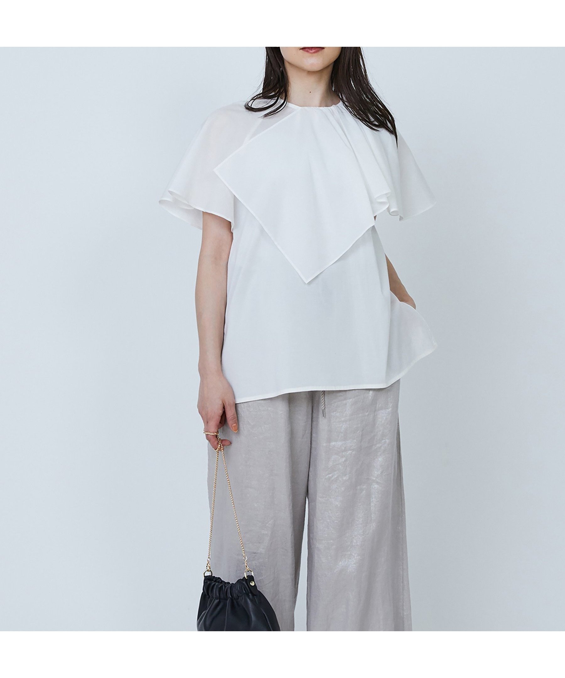 【その他のブランド/Other】のワンサイドケープTブラウス 人気、トレンドファッション・服の通販 founy(ファニー) 　ファッション　Fashion　メンズファッション　Fashion for Men　オーガンジー　Organza Fabric　フォルム　Silhouette, Form　 other-1|ID: prp329100004604501 ipo3291000000032764259