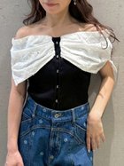 【リリーブラウン/Lily Brown】のL.B CANDY STOCK BIGリボンビジューニットトップス WHT[001]|ID: prp329100004604506 ipo3291000000032764334