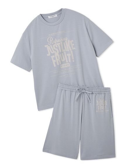【ジェラートピケ オム/GELATO PIQUE HOMME / MEN】の【HOMME】【接触冷感】フローズンレーヨンロゴプリントTシャツ ハーフパンツセット インテリア・キッズ・メンズ・レディースファッション・服の通販 founy(ファニー) 　ファッション　Fashion　メンズファッション　Fashion for Men　ボトムス　Bottoms　ハーフパンツ・ショートパンツ　Shorts & Half Pants　おすすめ　Recommended / Our Picks　なめらか　Smooth, Silky Texture　ギフト プレゼント　Gift / Present　セットアップ　Set-Up, Coordinated Outfit　ハーフ　Half, Half-Length　プリント　Print, Printed Pattern　ラベンダー　Lavender　夏　Summer　LAV[071]|ID: prp329100004604510 ipo3291000000032764395