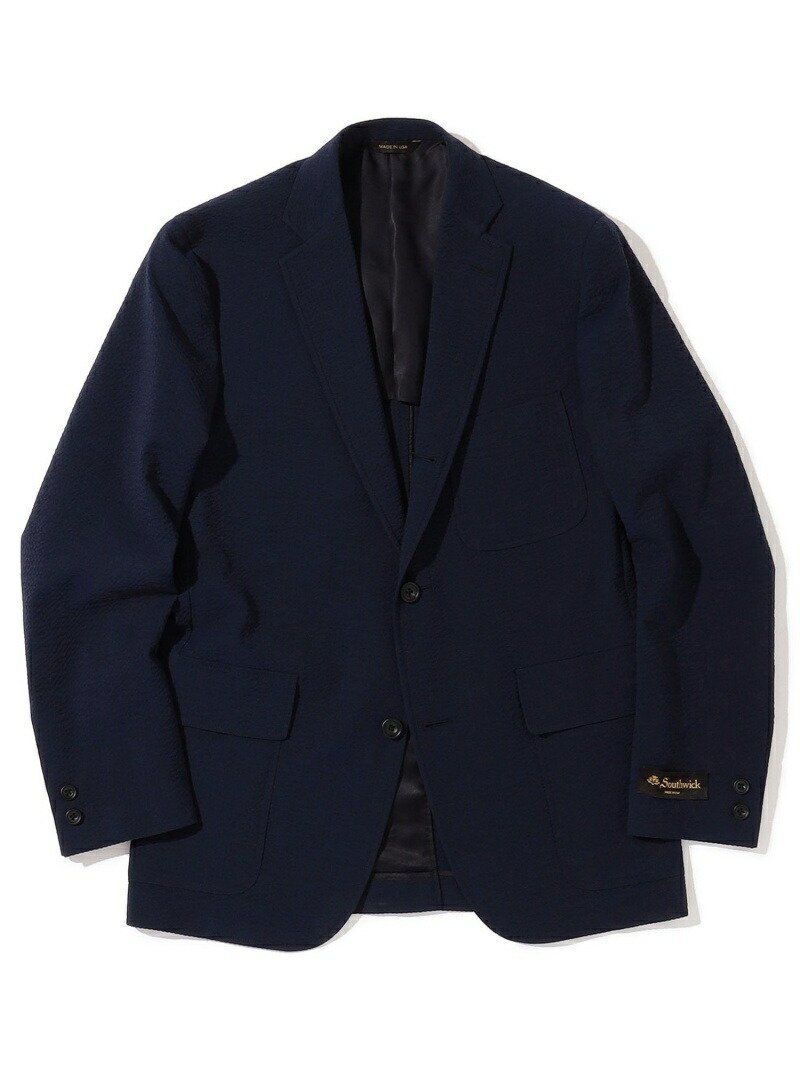【シップス/SHIPS / MEN】のSouthwick CAMBRIDGE ウール/SOLOTEX シアサッカー 3B ジャケット インテリア・キッズ・メンズ・レディースファッション・服の通販 founy(ファニー) 　ファッション　Fashion　メンズファッション　Fashion for Men　ショルダー　Shoulder, Shoulder Strap　ジャケット　Jacket, Outerwear　ストレッチ　Stretch, Stretchy Fabric　セットアップ　Set-Up, Coordinated Outfit　パッチ　Patch, Appliqué　フラップ　Flap, Flap Pocket　ポケット　Pocket, Pocket Detail　定番　Standard, Basic Item　日本製　Made In Japan　ネイビー|ID: prp329100004604526 ipo3291000000032764639