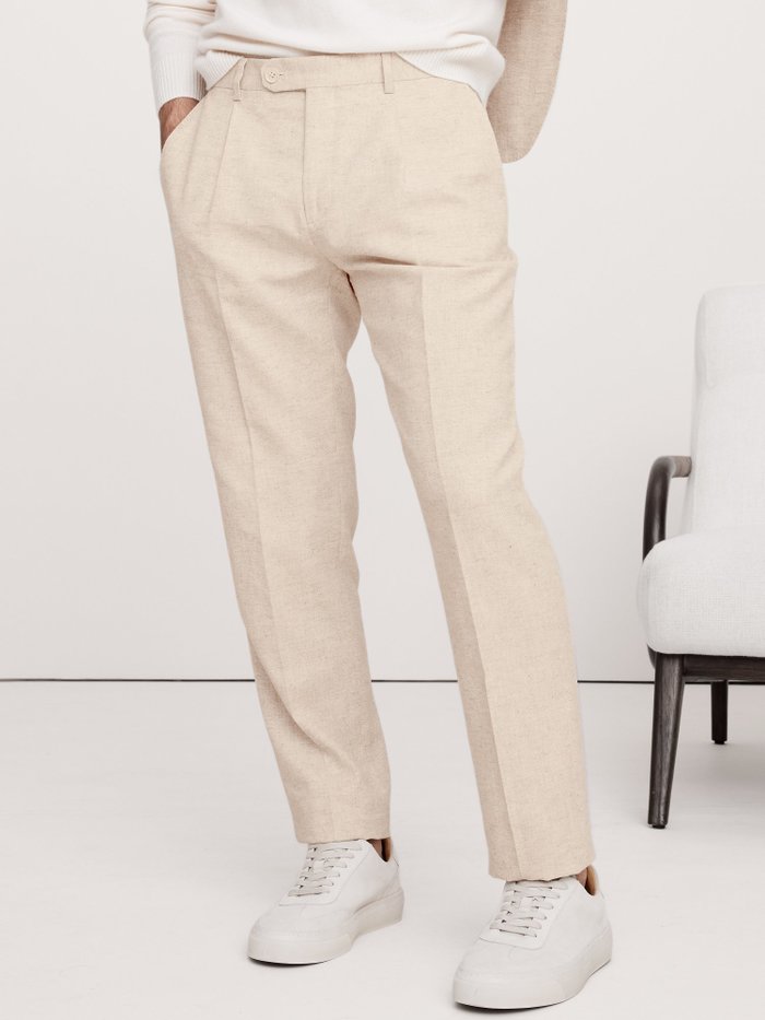 【バナナ リパブリック/BANANA REPUBLIC / MEN】のヘリンボーン コットンリネン スーツパンツ インテリア・キッズ・メンズ・レディースファッション・服の通販 founy(ファニー) https://founy.com/ ファッション Fashion メンズファッション Fashion for Men ボトムス Bottoms スリット Slit, Slit Detail スーツ Suit, Formalwear フロント Front, Front Design ポケット Pocket, Pocket Detail リネン Linen, Linen Fabric ループ Loop, Loop Knit |ID: prp329100004604538 ipo3291000000032764764