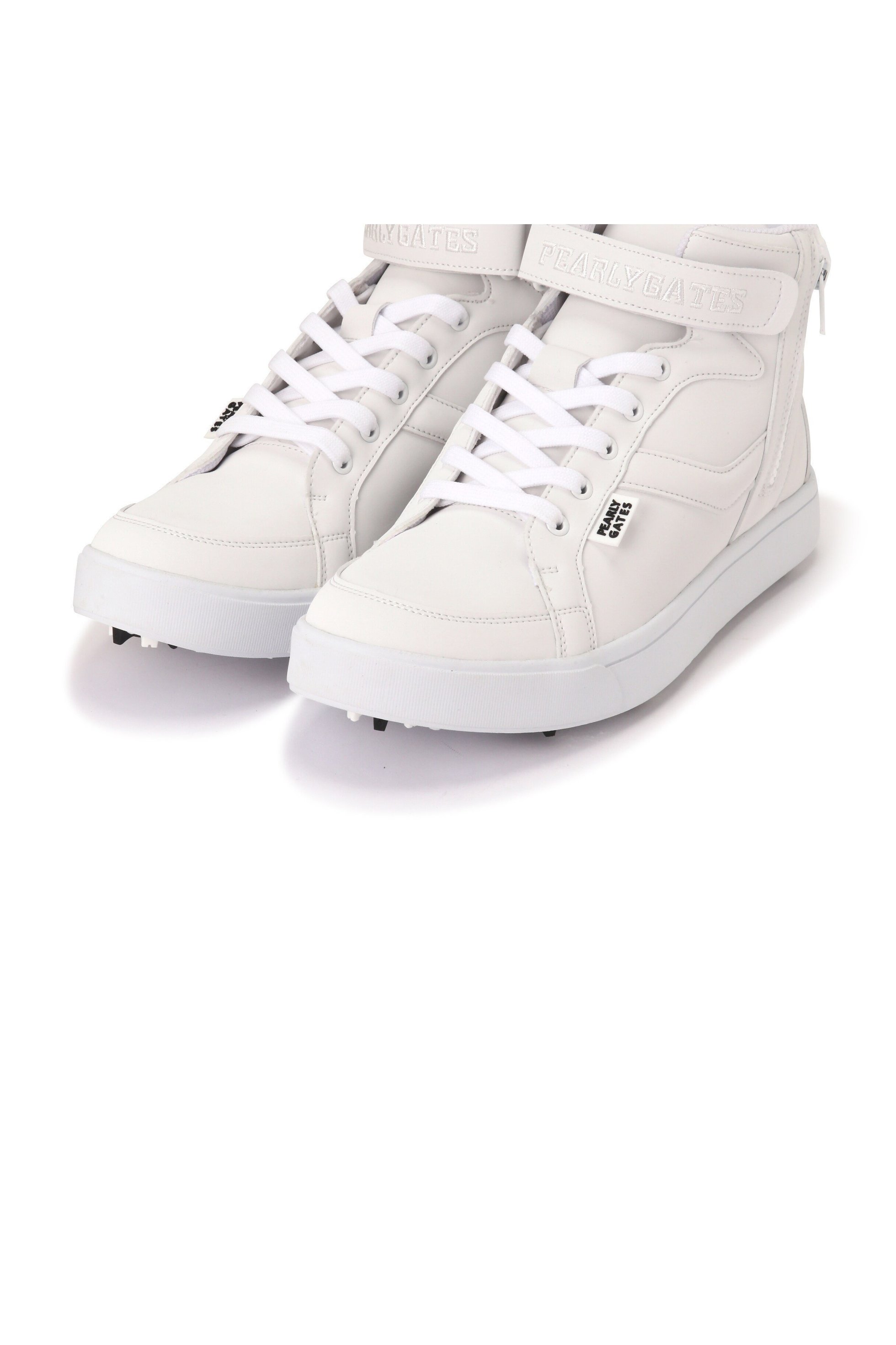 【パーリーゲイツ/PEARLY GATES / MEN】のミドルカット ゴルフシューズ (MENS) インテリア・キッズ・メンズ・レディースファッション・服の通販 founy(ファニー) 　ファッション　Fashion　メンズファッション　Fashion for Men　シューズ・靴　Shoes　巾着　Drawstring Bag, Kinchaku　サイドジップ　Side Zip, Side Zipper　シューズ　Shoes, Footwear　定番　Standard, Basic Item　フィット　Fit, Slim Fit　ベーシック　Basic, Essential　ミドル　Middle Length, Mid Height　ゴルフ　Golf　ホワイト|ID: prp329100004604539 ipo3291000000032764772