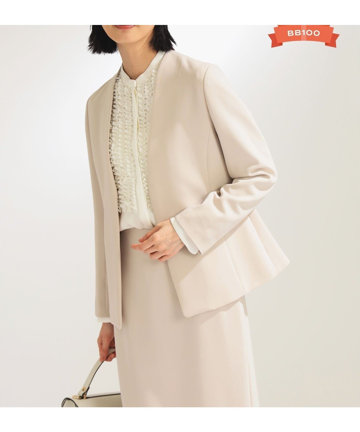 【デミルクス ビームス/Demi-Luxe BEAMS】のトリアセ カラーレスジャケット* インテリア・キッズ・メンズ・レディースファッション・服の通販 founy(ファニー) 　ファッション　Fashion　レディースファッション　Fashion for Women　アウター　Coat / Outerwear Collection　レディースジャケット・軽アウター　Jackets　BEIGE|ID: prp329100004604541 ipo3291000000032764818