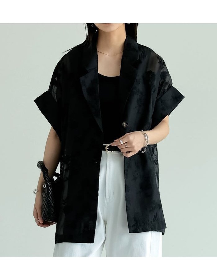 【リエディ/Re:EDIT】のオーガンジー刺繍テーラードジャケット インテリア・キッズ・メンズ・レディースファッション・服の通販 founy(ファニー) https://founy.com/ ファッション Fashion レディースファッション Fashion for Women アウター Coat / Outerwear Collection レディースジャケット・軽アウター Jackets テーラードジャケット / 通勤・きれいめスタイル Tailored Jackets & Blazers インナー Innerwear エレガント 上品 Elegant オーガンジー Organza Fabric シアー Sheer, See-Through ジャケット Jacket, Outerwear スラックス Slacks, Dress Pants ダウン Down, Puffer テーラード Tailored, Tailored Fit デニム Denim, Jeans Material フラワー Flower, Floral 半袖 Short Sleeve, Half Sleeve ビジネス 仕事 通勤 Business / Work / Commuting |ID: prp329100004604560 ipo3291000000032765043