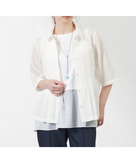 【アマカ/AMACA】のシルキーローンショートシャツ 人気、トレンドファッション・服の通販 founy(ファニー) ファッション Fashion レディースファッション Fashion for Women トップス・カットソー Cut & Sew Tops シャツ・ブラウス・オフィスカジュアル Elegant Blouses & Button-Ups なめらか Smooth, Silky Texture シルク Silk, 100% Silk スリム Slim, Slim Fit スリーブ Sleeve, Long Sleeve / Short Sleeve フレア Flare, Flared フロント Front, Front Design メタル Metal, Metal Parts エレガント 上品 Elegant 夏 Summer 春 Spring S/S・春夏 SS, Spring/Summer, Warm Season |ID:prp329100004604565