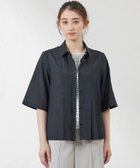 【アマカ/AMACA】のシルキーローンショートシャツ 人気、トレンドファッション・服の通販 founy(ファニー) ファッション Fashion レディースファッション Fashion for Women トップス・カットソー Cut & Sew Tops シャツ・ブラウス・オフィスカジュアル Elegant Blouses & Button-Ups なめらか Smooth, Silky Texture シルク Silk, 100% Silk スリム Slim, Slim Fit スリーブ Sleeve, Long Sleeve / Short Sleeve フレア Flare, Flared フロント Front, Front Design メタル Metal, Metal Parts エレガント 上品 Elegant 夏 Summer 春 Spring S/S・春夏 SS, Spring/Summer, Warm Season thumbnail ネイビー|ID: prp329100004604565 ipo3291000000032765141