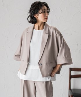 【ラ エフ/Laf…】の【WEB限定】五分袖ショートジャケット≪洗濯機で洗える≫ 人気、トレンドファッション・服の通販 founy(ファニー) ファッション Fashion レディースファッション Fashion for Women アウター Coat / Outerwear Collection レディースジャケット・軽アウター Jackets ショート Short, Short Length ジャケット Jacket, Outerwear トレンド Trend, Trending Now バランス Balance, Style Balance フェミニン Feminine, Girly 洗える Machine Washable |ID:prp329100004604574