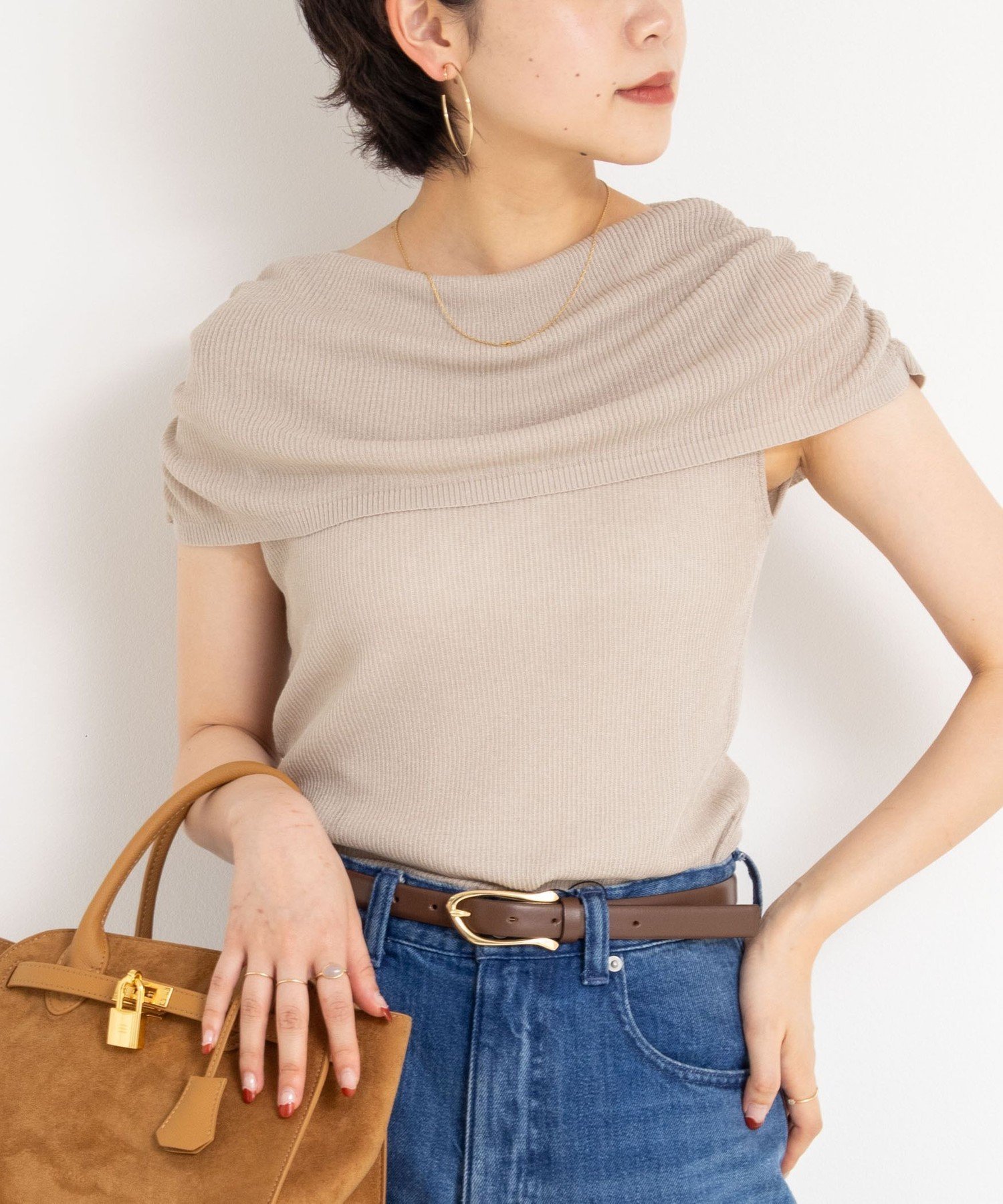 【ノーリーズ/NOLLEY'S】の【WEB限定カラーあり】《手洗い可能》シアーオフショルプルオーバーニット インテリア・キッズ・メンズ・レディースファッション・服の通販 founy(ファニー) 　ファッション　Fashion　レディースファッション　Fashion for Women　トップス・カットソー　Cut & Sew Tops　ニット　Knit Tops & Sweaters　カジュアルプルオーバー・ニットトップス　Pullovers & Knit Tops / Casual Pullovers　2025年　2025　2025春夏・S/S　Spring/Summer 2025 SS25　おすすめ　Recommended / Our Picks　デニム　Denim, Jeans Material　ワイド　Wide, Wide Fit　夏　Summer　グレーベージュ|ID: prp329100004604580 ipo3291000000032765527