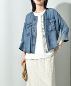 【インタープラネット/INTERPLANET】のバイオシルクパウダー加工ロゴプリントジャケット インディゴ|ID: prp329100004604588 ipo3291000000032765717