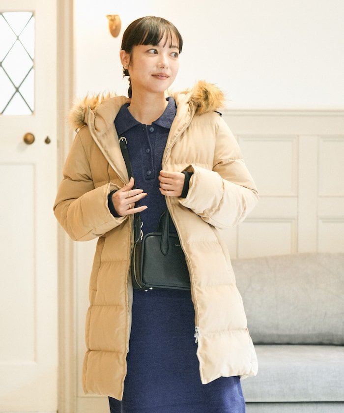 【フリークスストア/FREAK'S STORE】のWarm ファー付き ロングパフジャケット インテリア・キッズ・メンズ・レディースファッション・服の通販 founy(ファニー) 　ファッション　Fashion　レディースファッション　Fashion for Women　アウター　Coat / Outerwear Collection　レディースジャケット・軽アウター　Jackets　冬　Winter / This Winter　シンプル　Simple, Minimal　ジャケット　Jacket, Outerwear　ポケット　Pocket, Pocket Detail　メッシュ　Mesh, Net Fabric　A/W・秋冬　Autumn/Winter　防寒　Cold Protection, Winter-Ready　ベージュ|ID: prp329100004604594 ipo3291000000032765874
