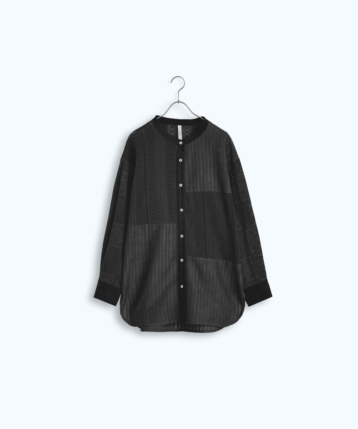 【その他のブランド/Other】の「KELEN / ケレン」 レースパッチワークシャツ HIMI インテリア・キッズ・メンズ・レディースファッション・服の通販 founy(ファニー) 　ファッション　Fashion　メンズファッション　Fashion for Men　スクエア　Square, Square Shape　スタンダード　Standard, Basic　ストライプ　Stripe, Striped Pattern　タンク　Tank Top, Sleeveless Top　トレンド　Trend, Trending Now　パッチワーク　Patchwork, Mixed Fabric　無地　Plain, Solid Color　レース　Lace, Lace Fabric　S/S・春夏　SS, Spring/Summer, Warm Season　再入荷　Restock / Back in Stock　夏　Summer　2025年　2025　2025春夏・S/S　Spring/Summer 2025 SS25　BLACK|ID: prp329100004604621 ipo3291000000032766327