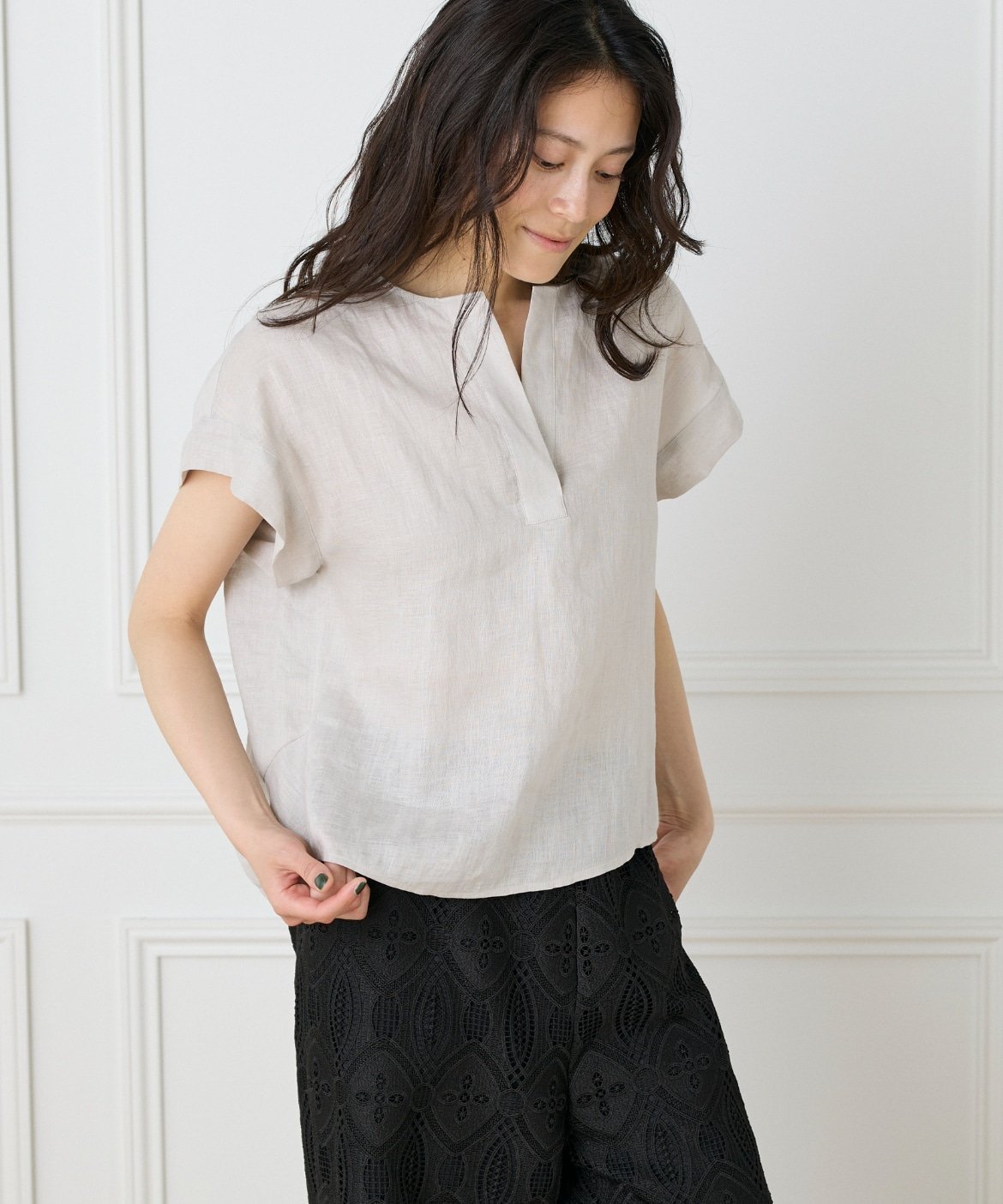 【イネド/INED】のリネンスキッパーブラウス 人気、トレンドファッション・服の通販 founy(ファニー) 　ファッション　Fashion　レディースファッション　Fashion for Women　トップス・カットソー　Cut & Sew Tops　シャツ・ブラウス・オフィスカジュアル　Elegant Blouses & Button-Ups　スマート　Smart, Elegant　リネン　Linen, Linen Fabric　エレガント 上品　Elegant　 other-1|ID: prp329100004604628 ipo3291000000032766446