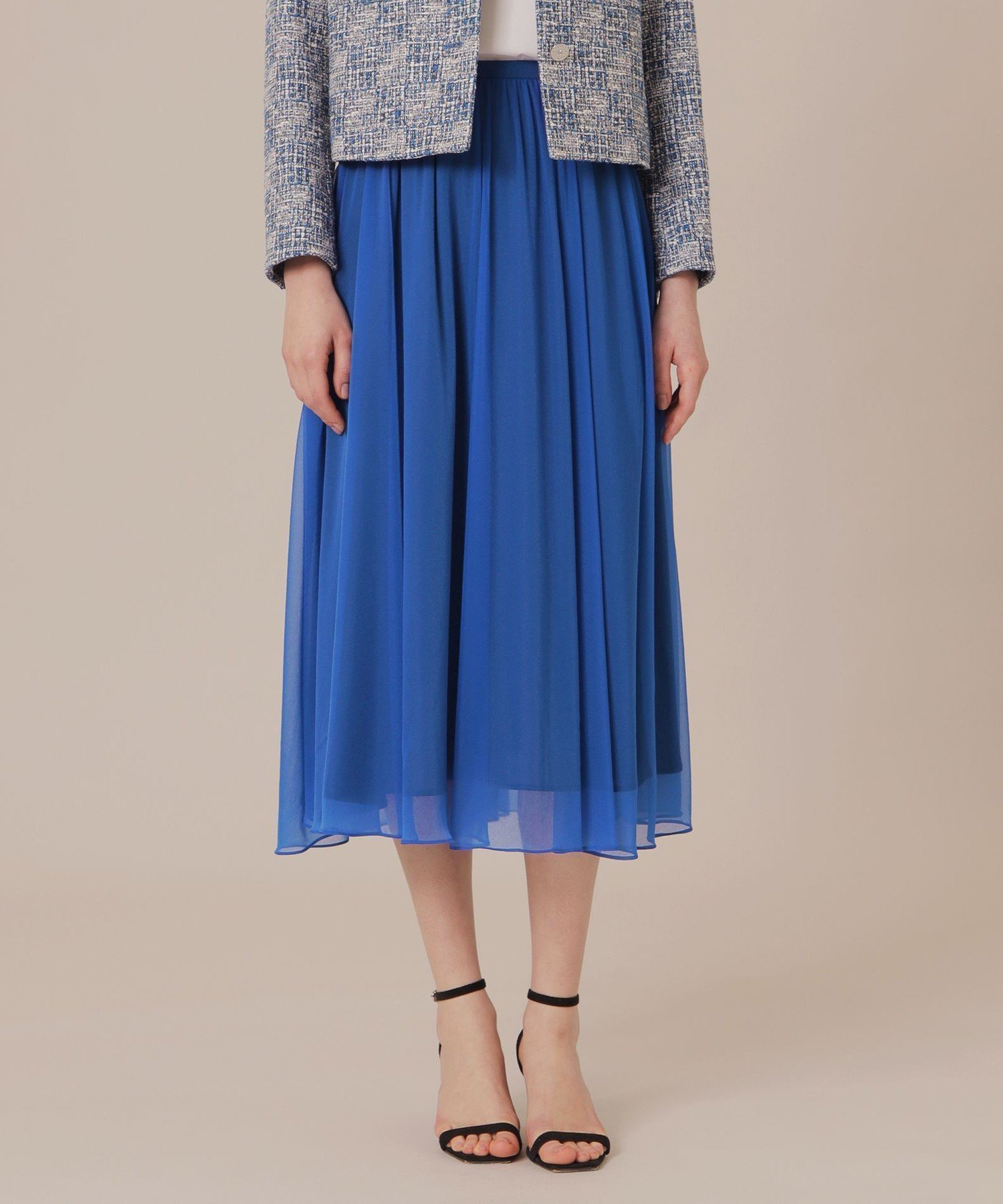 【マッキントッシュ ロンドン/MACKINTOSH LONDON】のシアージャージスカート インテリア・キッズ・メンズ・レディースファッション・服の通販 founy(ファニー) 　ファッション　Fashion　レディースファッション　Fashion for Women　スカート　Skirts　おすすめ　Recommended / Our Picks　ウォッシャブル　Machine Washable　カットソー　Cut and Sewn Top　ギャザー　Gathered, Ruffled　コンパクト　Compact, Small Size　シアー　Sheer, See-Through　セットアップ　Set-Up, Coordinated Outfit　タンブラー　Tumbler, Travel Mug　夏　Summer　春　Spring　ブルー|ID: prp329100004604711 ipo3291000000032768370