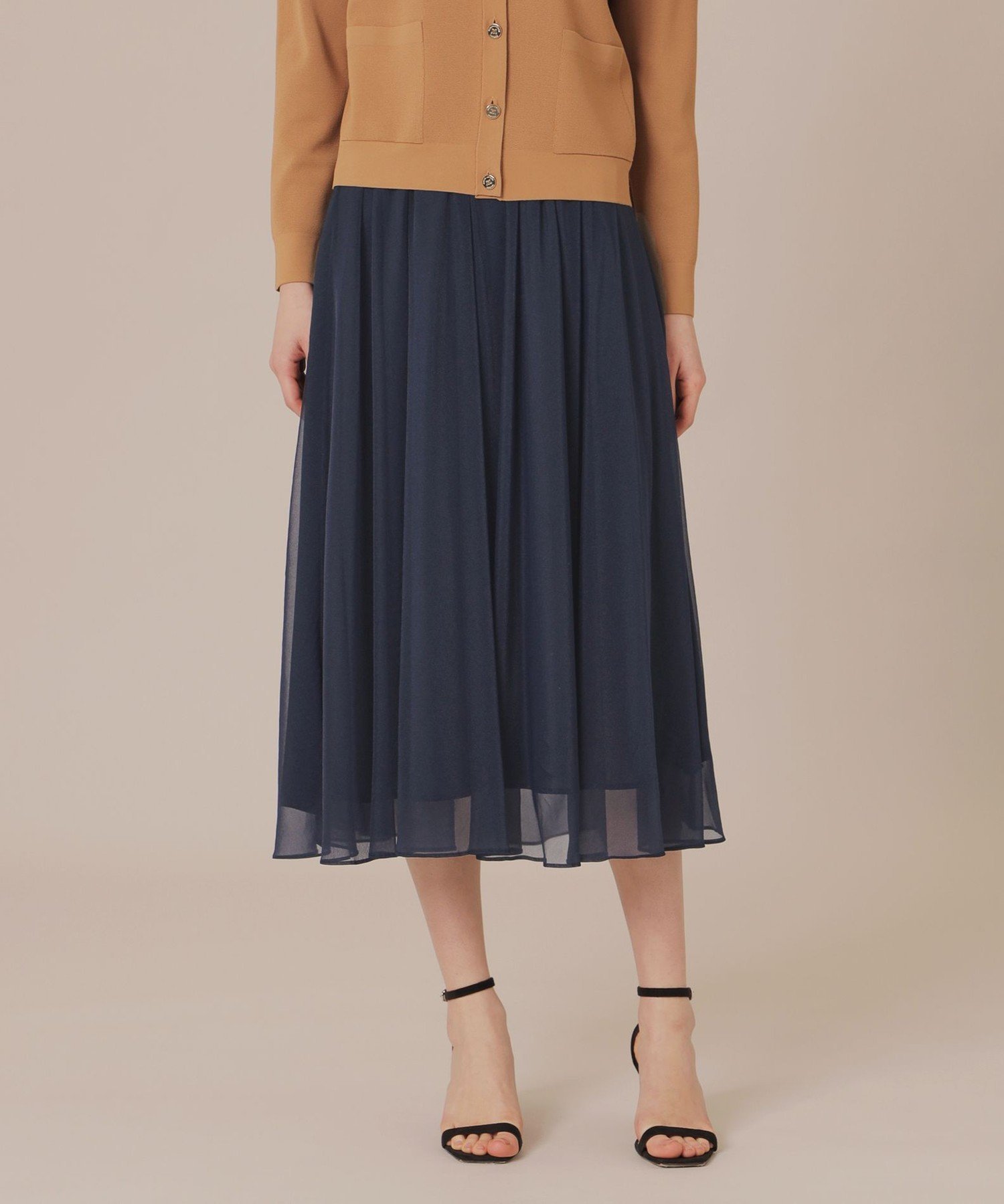 【マッキントッシュ ロンドン/MACKINTOSH LONDON】のシアージャージスカート インテリア・キッズ・メンズ・レディースファッション・服の通販 founy(ファニー) 　ファッション　Fashion　レディースファッション　Fashion for Women　スカート　Skirts　おすすめ　Recommended / Our Picks　ウォッシャブル　Machine Washable　カットソー　Cut and Sewn Top　ギャザー　Gathered, Ruffled　コンパクト　Compact, Small Size　シアー　Sheer, See-Through　セットアップ　Set-Up, Coordinated Outfit　タンブラー　Tumbler, Travel Mug　夏　Summer　春　Spring　ネイビー|ID: prp329100004604711 ipo3291000000032768372