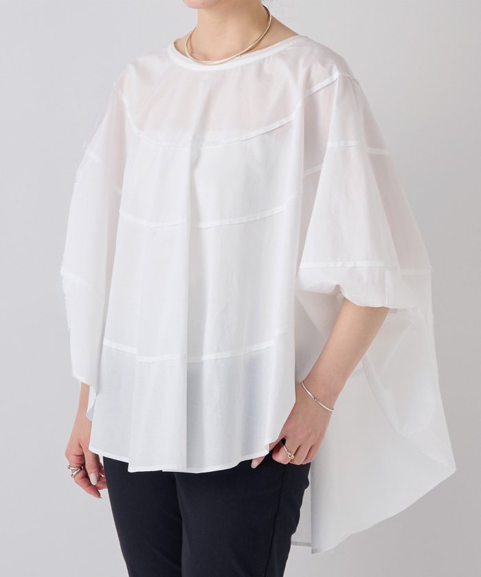 【ビアズリー/BEARDSLEY】のシェルポンチョブラウス インテリア・キッズ・メンズ・レディースファッション・服の通販 founy(ファニー) https://founy.com/ ファッション Fashion レディースファッション Fashion for Women アウター Coat / Outerwear Collection ポンチョ・ケープコート Ponchos & Capes トップス・カットソー Cut & Sew Tops シャツ・ブラウス・オフィスカジュアル Elegant Blouses & Button-Ups バランス Balance, Style Balance |ID: prp329100004605044 ipo3291000000033619354