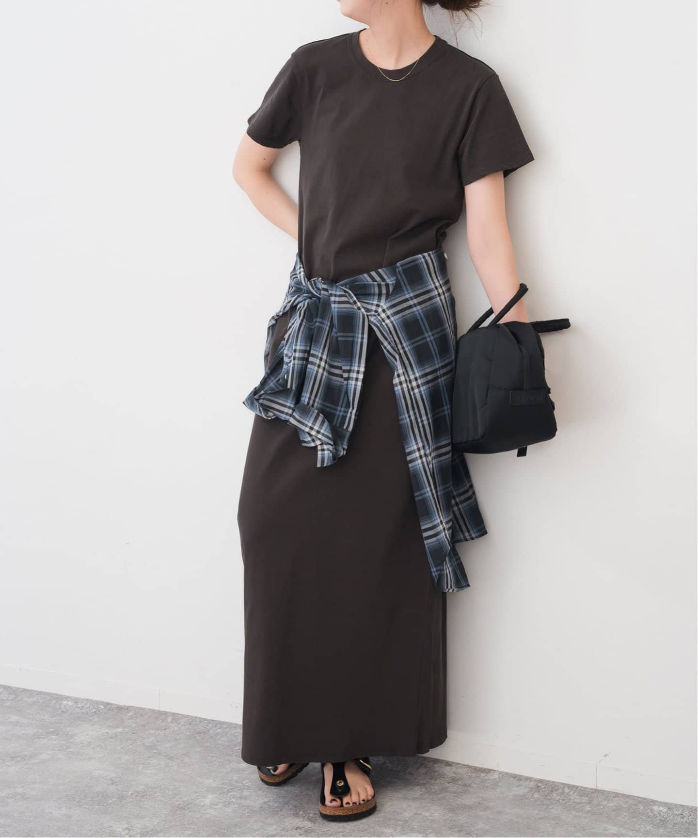 【スピック&スパン/Spick & Span】のドライツイストコットン天竺ワンピース インテリア・キッズ・メンズ・レディースファッション・服の通販 founy(ファニー) 　ファッション　Fashion　レディースファッション　Fashion for Women　ワンピース　Dresses　サンダル　Sandals, Summer Shoes　シェイプ　Shape, Slim Fit　シンプル　Simple, Minimal　エレガント 上品　Elegant　夏　Summer　グレー|ID: prp329100004605076 ipo3291000000033102202