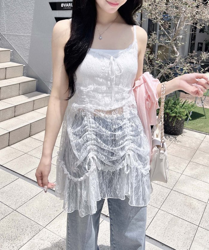 【イング/INGNI】のINGNI/レースドロストキャミチュニック インテリア・キッズ・メンズ・レディースファッション・服の通販 founy(ファニー) https://founy.com/ ファッション Fashion レディースファッション Fashion for Women トップス・カットソー Cut & Sew Tops キャミソール&ノースリーブ Camisoles & Sleeveless Tops インナー Innerwear エレガント 上品 Elegant キャミワンピース Cami Dress, Slip Dress スラックス Slacks, Dress Pants チェック Check, Plaid, Tartan チュニック Tunic, Long Top デニム Denim, Jeans Material ドレープ Drape, Draping Fabric フロント Front, Front Design ミニスカート Mini Skirt, Short Skirt レース Lace, Lace Fabric おすすめ Recommended / Our Picks 夏 Summer |ID: prp329100004605096 ipo3291000000032776127