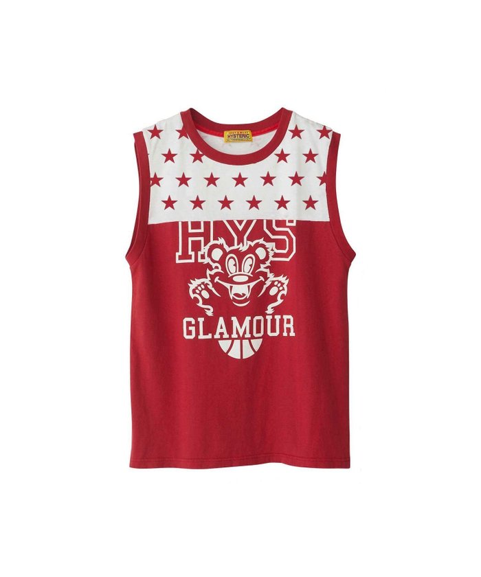 【ヒステリックグラマー/HYSTERIC GLAMOUR】のFIRE BEAR COLLEGE ノースリーブ インテリア・キッズ・メンズ・レディースファッション・服の通販 founy(ファニー) https://founy.com/ ファッション Fashion レディースファッション Fashion for Women トップス・カットソー Cut & Sew Tops キャミソール&ノースリーブ Camisoles & Sleeveless Tops ノースリーブ Sleeveless, No-Sleeve |ID: prp329100004605109 ipo3291000000032776199