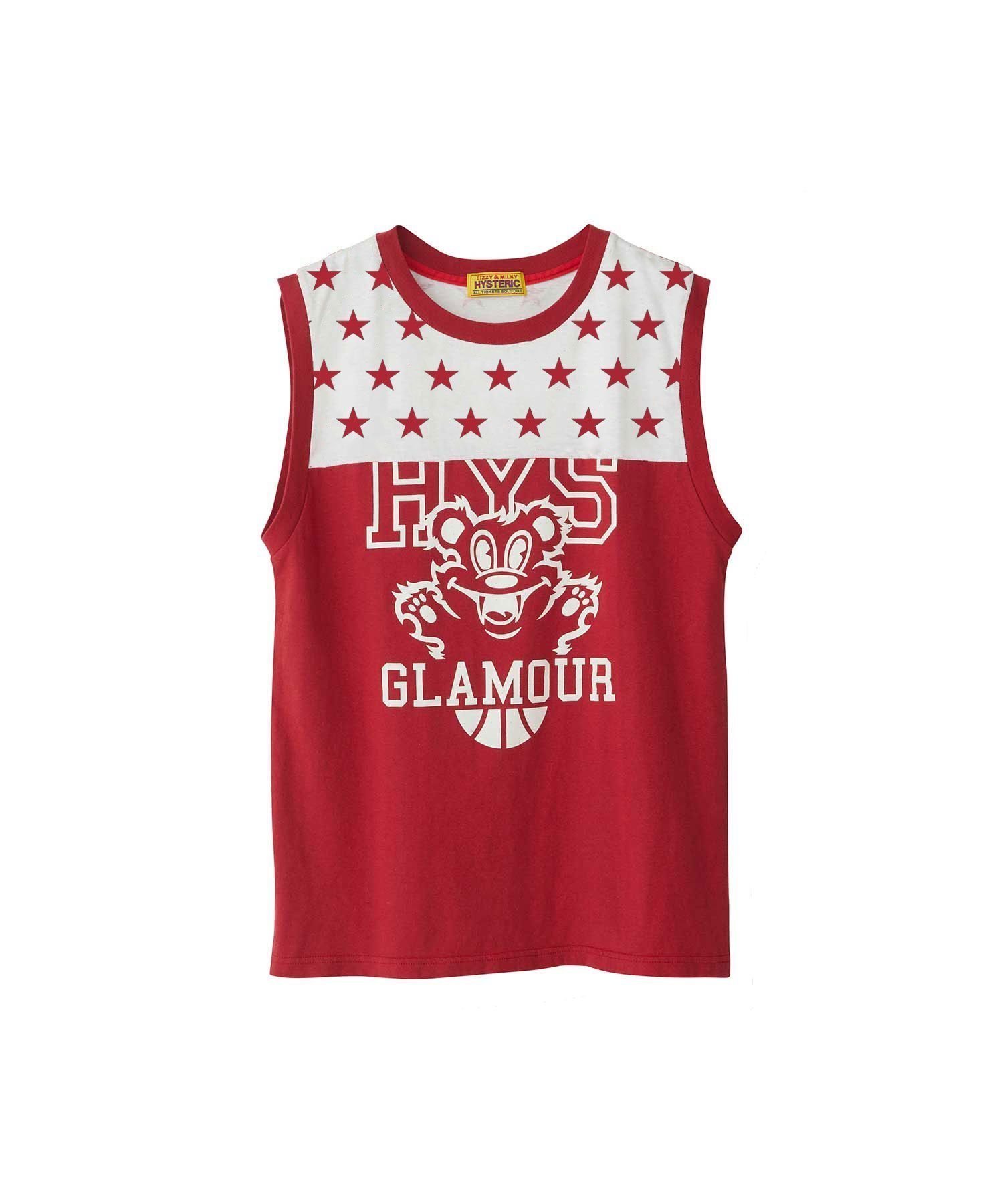 【ヒステリックグラマー/HYSTERIC GLAMOUR】のFIRE BEAR COLLEGE ノースリーブ 人気、トレンドファッション・服の通販 founy(ファニー) 　ファッション　Fashion　レディースファッション　Fashion for Women　トップス・カットソー　Cut & Sew Tops　キャミソール&ノースリーブ　Camisoles & Sleeveless Tops　ノースリーブ　Sleeveless, No-Sleeve　 other-1|ID: prp329100004605109 ipo3291000000032776199
