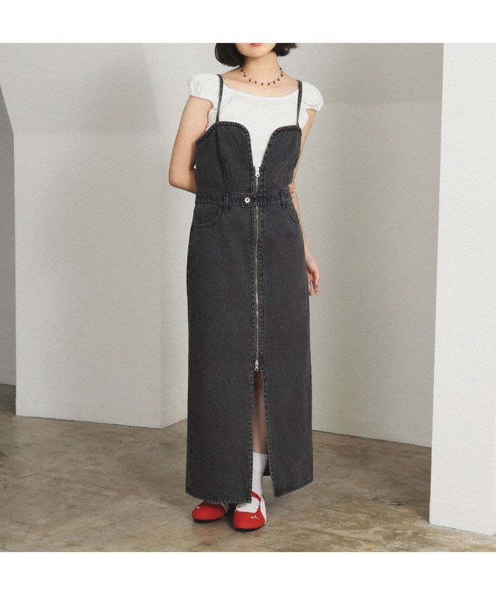 【ビームス ウイメン/BEAMS】の【洗濯機OK/重ね着】デニム ジップ キャミワンピース デニムワンピ インテリア・キッズ・メンズ・レディースファッション・服の通販 founy(ファニー) https://founy.com/ ファッション Fashion レディースファッション Fashion for Women ワンピース Dresses キャミソールワンピース Camisole Dresses インナー Innerwear キャミワンピース Cami Dress, Slip Dress ジップ Zip, Zipper スリット Slit, Slit Detail チュール Tulip, Tulip Motif デニム Denim, Jeans Material レース Lace, Lace Fabric おすすめ Recommended / Our Picks |ID: prp329100004605123 ipo3291000000033625164